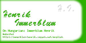 henrik immerblum business card